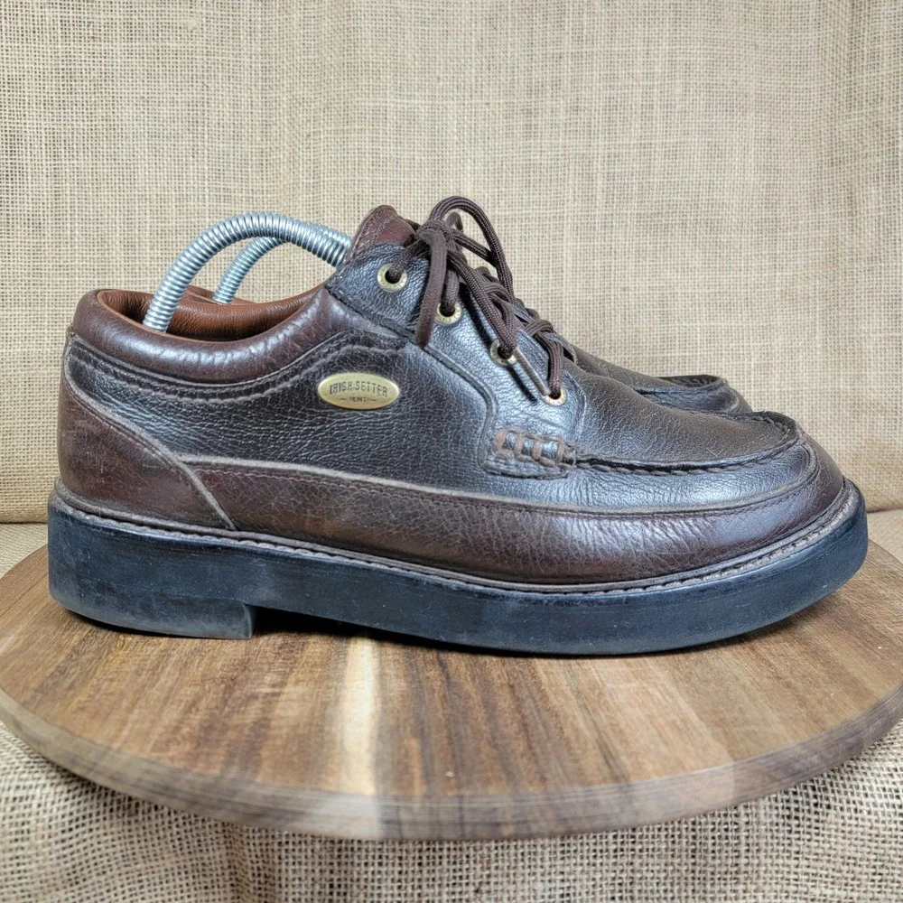 Irish Setter Red Wing Oxford Shoes Leather Moc Toe Rugged Outdoor Men's 10 D